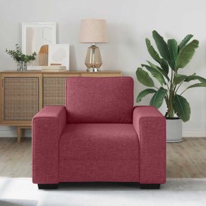vidaXL Sofa Fotel Wino Czerwone 60 cm Tkanina 3