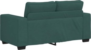 vidaXL Sofa 2-osobowa Ciemnozielona 120 cm Tkanina 6