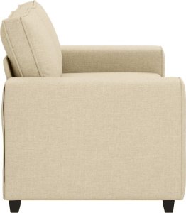 vidaXL Sofa 2-osobowa kremowa 120 cm Tkanina 5