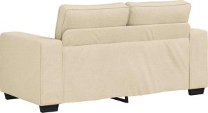 vidaXL Sofa 2-osobowa kremowa 120 cm Tkanina 6