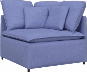 vidaXL Sofa modułowa z poduszkami Tkanina Jeans Niebieski 3