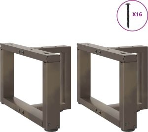vidaXL Nogi do stolika kawowego, 2 szt., 40x25x(30-31) cm, stal 3