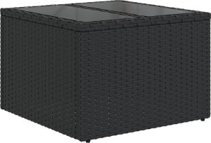 vidaXL 10-cz. zestaw wypoczynkowy do ogrodu, z poduszkami, czarny 7