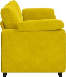 vidaXL Sofa 3-osobowa, żółta, 178 cm, aksamit 5