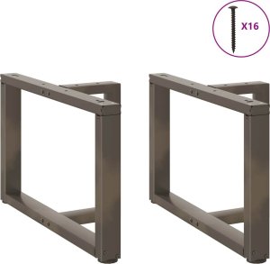 vidaXL Nogi do stolika kawowego, 2 szt., 60x25x(42-43) cm, stal 3