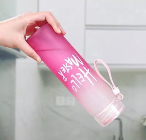 Butelka na wodę Bidon szklany z uchwytem zakręcany OMBRE 400 ML BD25R 1