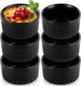 Miseczki do zapiekania ceramiczne czarne 260 ml 6 szt. 1