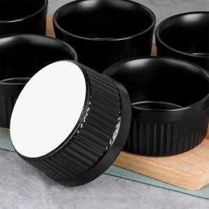 Miseczki do zapiekania ceramiczne czarne 260 ml 6 szt. 5