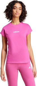 Koszulka damska adidas Essentials Linear Cotton różowa JC8240 S 1