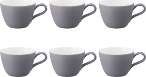 Zestaw 6 filiżanek do kawy 240 ml szary - porcelana Seltmann Weiden 1