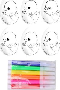 Jajka Wielkanocne Styropianowe Do Malowania Pisaki Kurczak W Jajku 6szt 2
