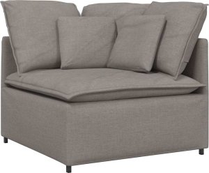Modułowy Narożnik Sofa z Poduszkami Taupe 100 cm 2