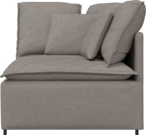 Modułowy Narożnik Sofa z Poduszkami Taupe 100 cm 3