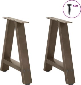 Nogi do stolika kawowego, 2 szt., 50x(42-43) cm, stal 3