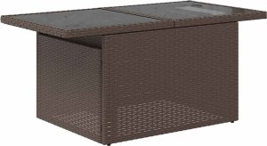 10-cz. zestaw mebli z poduszkami, brązowy, polirattan i akacja 5