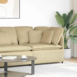 Modułowy Narożnik Sofa z Poduszkami Jasnozielony Szary 100 cm 1
