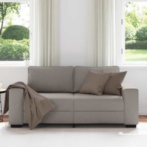 Sofa 2-osobowa, kolor taupe, 140 cm, tkaniną 3