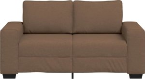 Sofa 2-osobowa brązowa 120 cm tkanina 4
