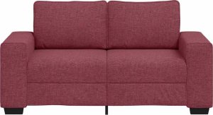 Sofa 2-osobowa w kolorze czerwonego wina 120 cm Tkanina 4