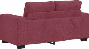 Sofa 2-osobowa w kolorze czerwonego wina 120 cm Tkanina 6