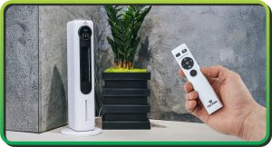 WENTYLATOR KOLUMNOWY WODNY PODŁOGOWY JONIZACJA OSCYLACJA WYŚWIETLACZ PILOT 11