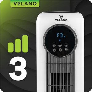 WENTYLATOR KOLUMNOWY WODNY PODŁOGOWY JONIZACJA OSCYLACJA WYŚWIETLACZ PILOT 3