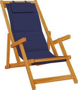 vidaXL Składane krzesła plażowe Zestaw 2 krzeseł Niebieski 2