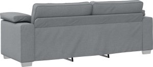 vidaXL Zestaw 2 Jasnoszary Metal, Drewno, Tkanina, Pianka 160x77x82cm 7