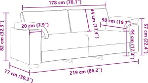 vidaXL Zestaw 2 Jasnoszary Metal, Drewno, Tkanina, Pianka 160x77x82cm 10