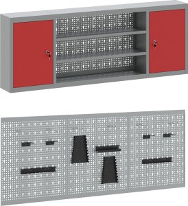 vidaXL vidaXL Zestaw 5 Czerwony Stal Standard Regulowana wysokość 6