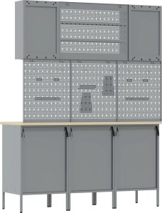 vidaXL vidaXL Zestaw 5 Czerwony Stal Standard Regulowana wysokość 8