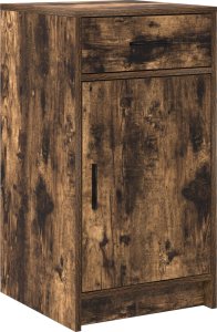 vidaXL Zestaw 3 Wędzony dąb MDF, szkło Duży Schowek Toaletka 5