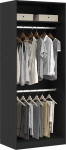 vidaXL Szafa Zestaw 2 Czarny dąb Drewno inżynieryjne 80 x 50 x 200 cm 2