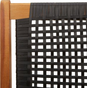 vidaXL Czarny Drewno Średni Wytrzymała Ławka na zewnątrz Prostokątna 8