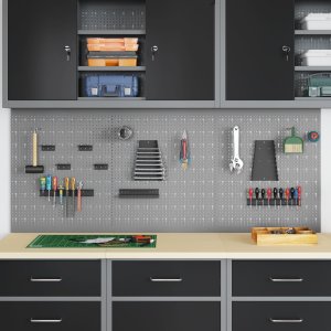 vidaXL Szary Stal W 60 cm x S 50 cm x G 1 cm Montaż na ścianie 1