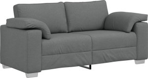 vidaXL Sofa Ciemnoszary Metal, Drewno, Materiał, Pianka 2.5-osobowa 2
