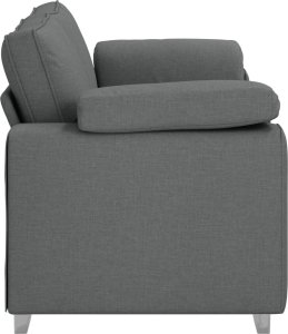 vidaXL Sofa Ciemnoszary Metal, Drewno, Materiał, Pianka 2.5-osobowa 6