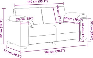 vidaXL Sofa Ciemnoszary Metal, Drewno, Materiał, Pianka 2.5-osobowa 8