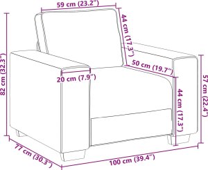 vidaXL Fotel Czarny Tkanina Średni Ergonomiczny Fotel Prostokątny 8