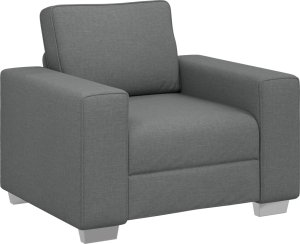 vidaXL Sofa Ciemnoszary Tapicerka z poliesteru drewniana rama Kompaktowy 2
