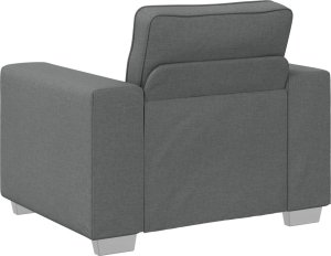 vidaXL Sofa Ciemnoszary Tapicerka z poliesteru drewniana rama Kompaktowy 4
