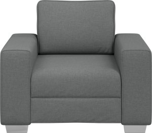 vidaXL Sofa Ciemnoszary Tapicerka z poliesteru drewniana rama Kompaktowy 5