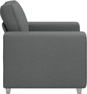 vidaXL Sofa Ciemnoszary Tapicerka z poliesteru drewniana rama Kompaktowy 6