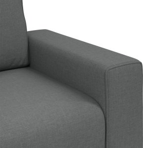 vidaXL Sofa Ciemnoszary Tapicerka z poliesteru drewniana rama Kompaktowy 7