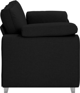 vidaXL Sofa Czarna Metal, drewno, tkanina tekstylna, pianka, włókno PP 6