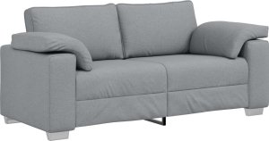 vidaXL Sofa Jasnoszara Metal, Drewno, Textilene, Pianka 2.5 miejscowa 2