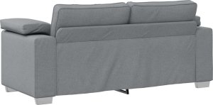 vidaXL Sofa Jasnoszara Metal, Drewno, Textilene, Pianka 2.5 miejscowa 4