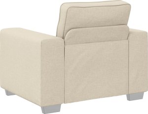 vidaXL Beżowy Tapicerka z tkaniny z drewnianą ramą Standardowy Trwały 4