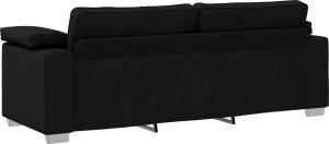 vidaXL Sofa Czarna Metal, Drewno, Pianka, Włókno PP, Textilene 4