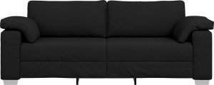 vidaXL Sofa Czarna Metal, Drewno, Pianka, Włókno PP, Textilene 5